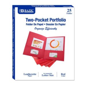 REPORT COVER 2-POCKET BAZIC RED