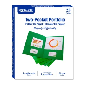 REPORT COVER 2-POCKET BAZIC GREEN