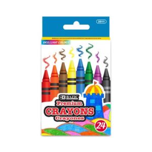 SCHOOL CRAYON BAZIC 24-COLORS WAX