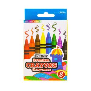 SCHOOL CRAYON BAZIC 8-COLORS WAX