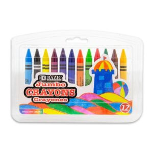 SCHOOL CRAYON BAZIC 12-COLORS WAX