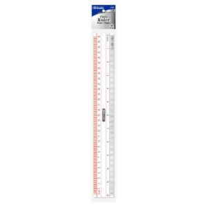 RULER BAZIC 12'' PLASTIC TRANSPARENT