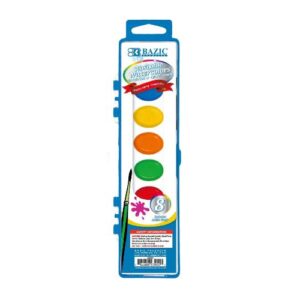 SCHOOL BAZIC 8 SEMI-MOIST POSTER PAINT W/BRUSH