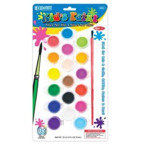 SCHOOL BAZIC 18 KIDS POSTER PAINT W/BRUSH