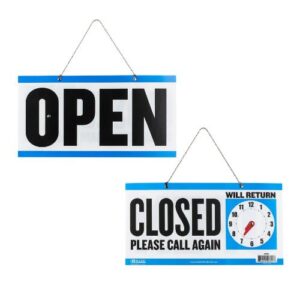 SIGN BAZIC 6'' X 11.5'' CLOSED/OPEN