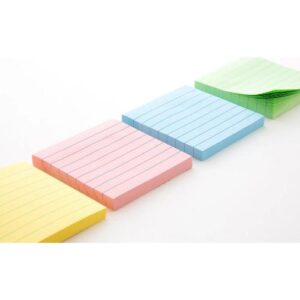 POST IT BAZIC 3 X 3 LINED ..(3 PK) PASTEL
