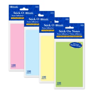 POST IT BAZIC 3 X 5  PASTEL 100 sheets