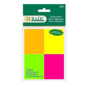 POST IT BAZIC 1.5 X 2 NEON 5132..(4 PK)