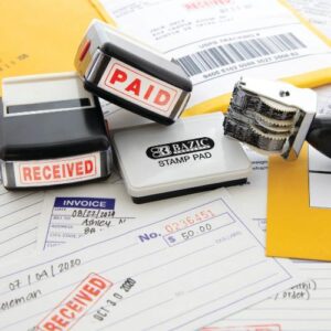 STAMP RUBBER BAZIC RECEIVED SELF INKING RUBBER STAMP RED