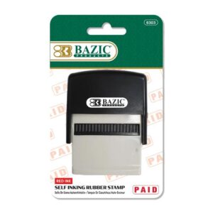STAMP RUBBER BAZIC PAID SELF INKING RUBBER STAMP RED