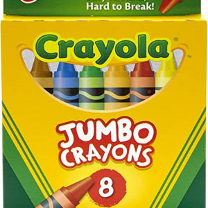 SCHOOL CRAYON CRAYOLA JUMBO 8-PACK WAX