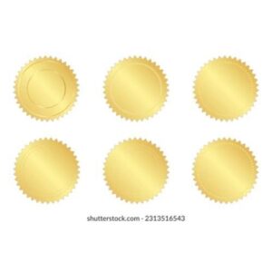 LABEL GOLD SEAL (CERTIFICATE)