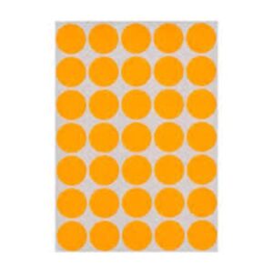 LABEL ROUND 3/4'' ORANGE GLOW