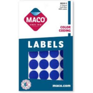 LABEL ROUND 3/4'' DK. BLUE