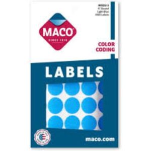 LABEL ROUND 3/4'' LT. BLUE