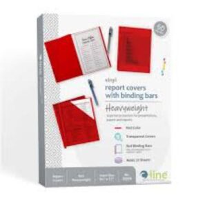 REPORT COVER W/SPINE CLI RED