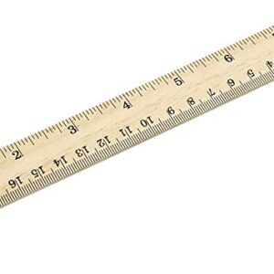RULER 18'' WOOD W/METAL EDGE