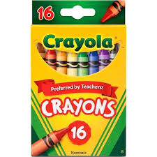 SCHOOL CRAYON CRAYOLA 16-PACK WAX