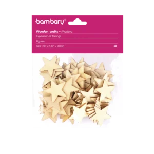 ART SUPPLIES BAMBARY PLYWOOD SHAPES - STARS