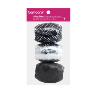 ART SUPPLIES BAMBARY CURLING RIBBON 5 MM X 10mts SET MULTICOLOR 5 ..