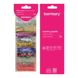 ART SUPPLIES BAMBARY GLITTER & CONFETTI 2G/BAG, 10BAGS/CARD ASSORTED 0.20..