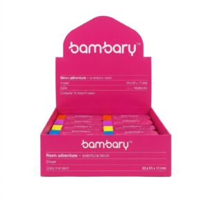ART SUPPLIES BAMBARY ERASER PASTEL COLORS SIZE 30X65X11MM TPR PB OPP BAG 1UNT..