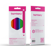 ART SUPPLIES BAMBARY PENCIL HEX COLOR 7" X3.0MM BOX 24UNT..
