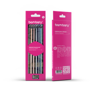 ART SUPPLIES BAMBARY PENCIL COLOR HEX  METALLIC 7" X3.0MM SET 6 UNT + SHARPENER