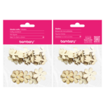 ART SUPPLIES BAMBARY WOODEN ARTS  MIXED SET 2  BEADS..