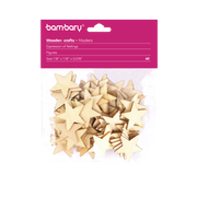 ART SUPPLIES BAMBARY PLYWOOD SHAPES - STARS