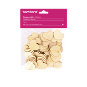 ART SUPPLIES BAMBARY PLYWOOD  SHAPES - HEARTS..