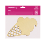 ART SUPPLIES BAMBARY PLYWOOD  SHAPE - ICE CREAM..