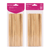 ART SUPPLIES BAMBARY WOOD SKINNY STICKS 190 x 6 x 1,3 mm A/S BAG x 100 UNT BURLY WOOD..