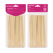 ART SUPPLIES BAMBARY WOOD DOWELS 5 x 150 mm A/S BAG x 60 UNT BURLY WOOD..