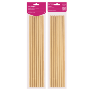 ART SUPPLIES BAMBARY WOOD DOWELS 8 x 300 mm A/S BAG x 8 UNT BURLY WOOD..