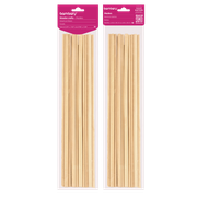 ART SUPPLIES BAMBARY WOOD DOWELS SET 5, 8 x 300 mm A/S BAG x 10 UNT BURLY WOOD..