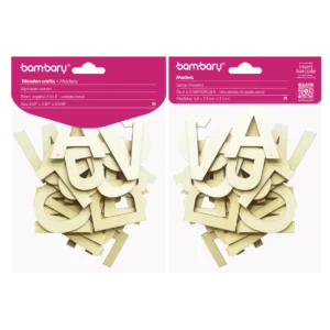 ART SUPPLIES BAMBARY PLYWOOD SHAPE - CAPITAL LETTERS..