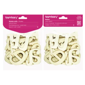 ART SUPPLIES BAMBARY PLYWOOD SHAPE - LOWERCASE LETTERS