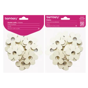 ART SUPPLIES BAMBARY PLYWOOD SHAPE - FLOWERS