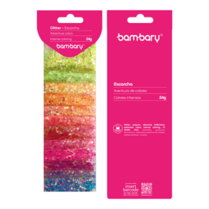 ART SUPPLIES BAMBARY SHINNING GLITTER 2G/BAG, 12BAGS/CARD..