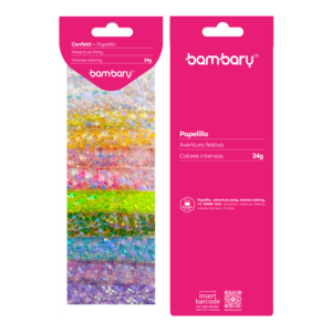 ART SUPPLIES BAMBARY SHINNING CONFETTI 2G/BAG, 10BAGS/CARD..