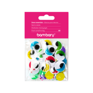 ART SUPPLIES BAMBARY WIGLY EYES - MULTICOLOR ASSORTED 80 SIZES