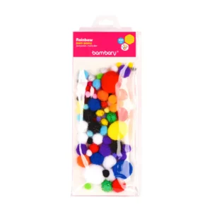 ART SUPPLIES BAMBARY POM POMS RAINBOW