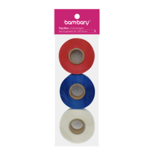 ART SUPPLIES BAMBARY BOW RIBBON 15 mm x 25 yd SET MULTICOLOR 1..