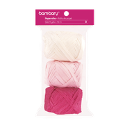 ART SUPPLIES BAMBARY PAPER RAFFIA 3,5 cm x 10 m A/S BAG x 3 UNT MULTICOLOR SET 5..