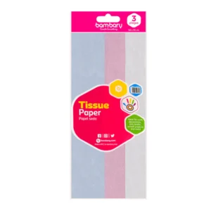 ART SUPPLIES BAMBARY PAPER TISSUE 50 x 70 cm A/S BAG x 3 UNT MULTICOLOR SET PEARL ..