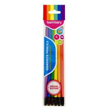 ART SUPPLIES BAMBARY PENCIL HEX S EDITION LOVE WINS GRAPHITE 7" X2.20 MM HB PRIDE OPP BAG 6UNT ..
