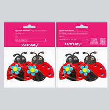 ART SUPPLIES BAMBARY FELT FIGURES - LADYBIRDS - 2 PCS..
