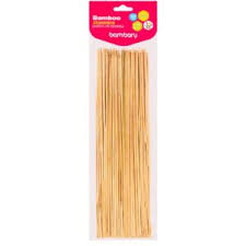 ART SUPPLIES BAMBARY BAMBOO SKEWERS ? 3.0 x 300 mm A/S BAG x 100 UNT ..