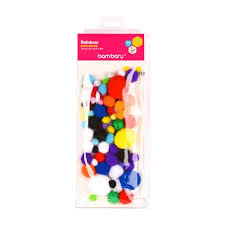 ART SUPPLIES BAMBARY RAINBOW POM POMS..